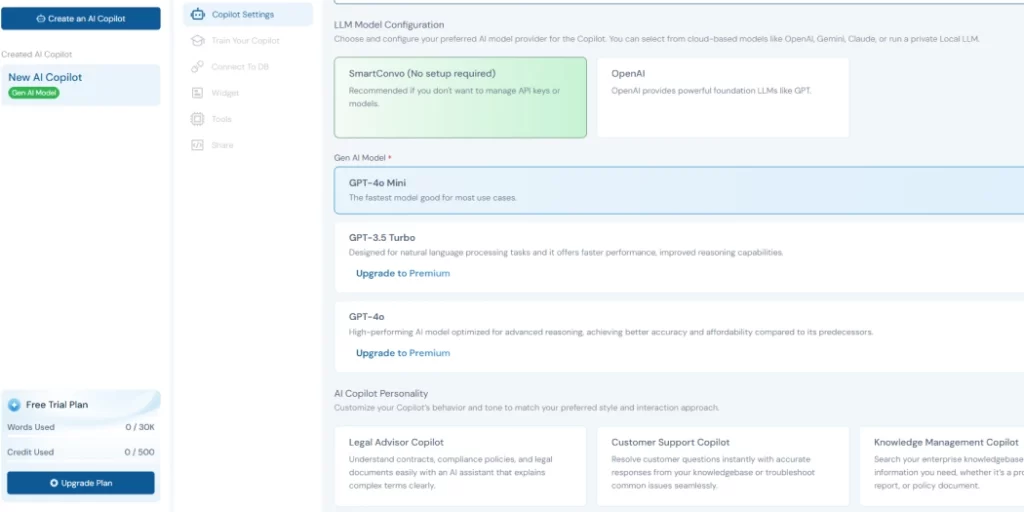 Create and Configure an AI Copilot